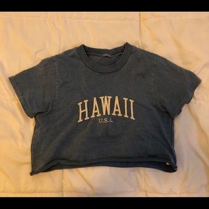 Brandy Melville NWOT Hawaii Cropped Shirt.